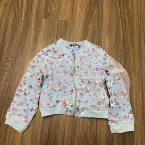 N By Naf Naf Windbreaker Jacket sz 6 full zip unique lined